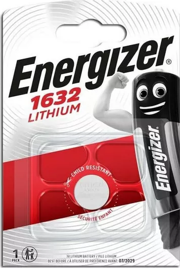 Energizer Μπαταρία Λιθίου Ρολογιών CR1632 3V 1τμχ