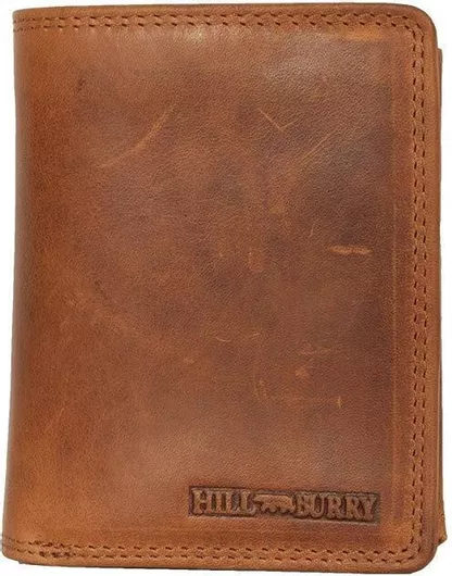 Ανδρικό Πορτοφόλι Hill Burry Δερμάτινο με RFID Καφέ