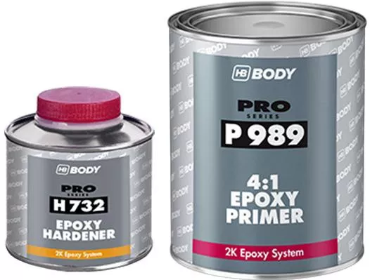 Αστάρι HB Body 989 4:1 Epoxy Primer Εποξικό Δύο Συστατικών με Αντισκωριακές Ιδιότητες Γκρι  για Μέταλλο / Μη Σιδηρά Μέταλλα 1lt