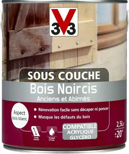 Αστάρι V33 Sous-Couche Avant Lasure Bois Exotique Νερού για Εξωτικό Ξύλο  για Ξύλο 0.5lt