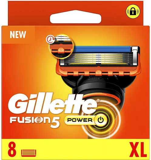 Gillette 5 Power Ανταλλακτικές Κεφαλές με 5 Λεπίδες & Λιπαντική Ταινία 8τμχ