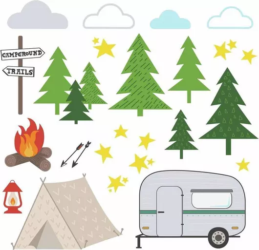 Παιδικό Διακοσμητικό Αυτοκόλλητο Τοίχου RoomMates Decor Camping