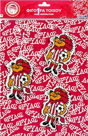 Παιδικά Διακοσμητικά Αυτοκόλλητα Τοίχου 3D Ολυμπιακός 20x30cm 3τμχ.