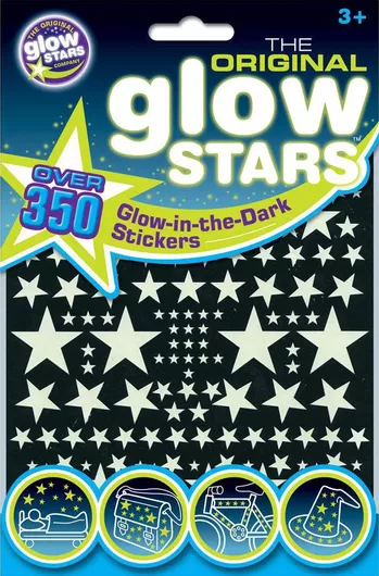 Παιδικά Διακοσμητικά Αυτοκόλλητα Τοίχου Brainstorm Φωσφοριζέ Αστεράκια 350τμχ