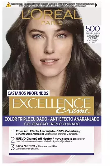 L'Oreal Paris Excellence Creme Βαφή Μαλλιών True Light Brown #500 192ml