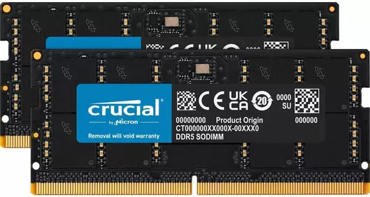 Crucial 64GB DDR5 RAM με 2 Modules (2x32GB) και Ταχύτητα 5600 για Laptop