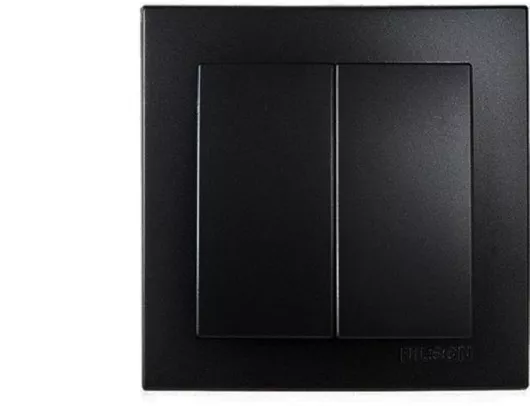 Διακόπτης Τοίχου Geyer Nilson & Δύο Πλήκτρα Aller Retour Μαύρος