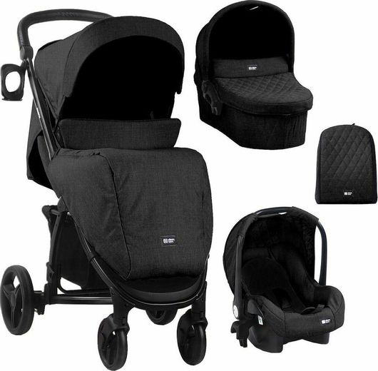 Πολυκαρότσι Kikka Boo Madrid 3 σε 1 από Νεογέννητα Μαύρο