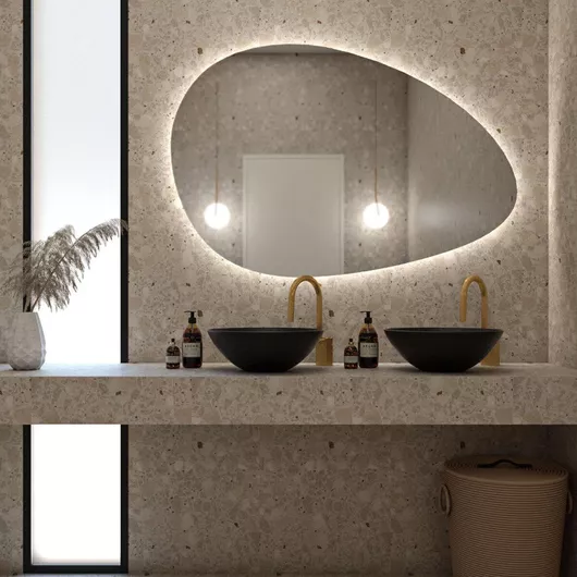 Καθρέπτης Μπάνιου Οβάλ Led 130x86cm