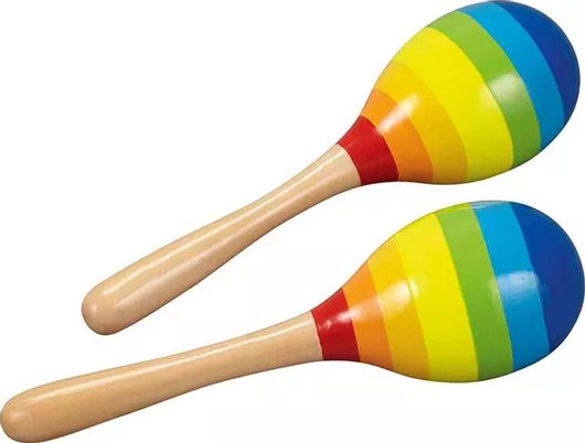 Goki Ξύλινη Μαράκα Σετ Rainbow για 3+ Ετών