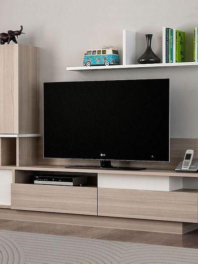 Σύνθετο Σαλονιού Megapap Almeria 149x29.5x117cm Λευκό / Cordoba