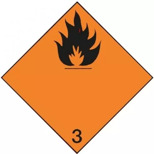 Auto Gs Πινακίδα Αυτοκόλλητη Φλόγα ADR Κλάση 3 3M 15x15cm 1τμχ