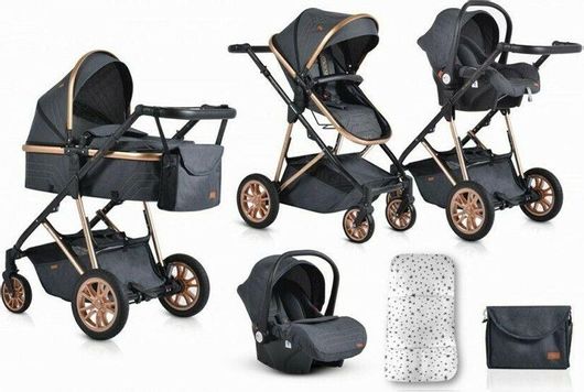 Πολυκαρότσι Moni 3 σε 1 από Νεογέννητα Μαύρο