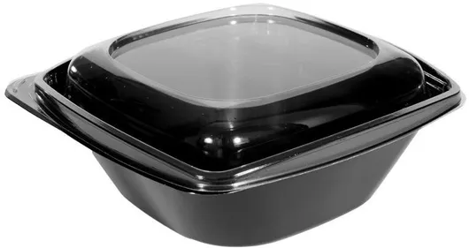 Πλαστικό Σκεύος για Σαλάτες 1000ml Σετ 400τμχ Μαύρο
