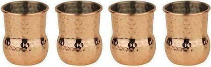 Ποτήρι Λικέρ Paderno 41470C00 Inox Σετ 4τμχ Χάλκινο
