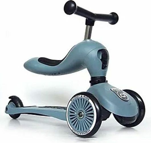 Παιδικό Πατίνι Scoot & Ride Ηighwaykick 1 Τρίτροχο με Κάθισμα για 12+ Μηνών Γαλάζιο