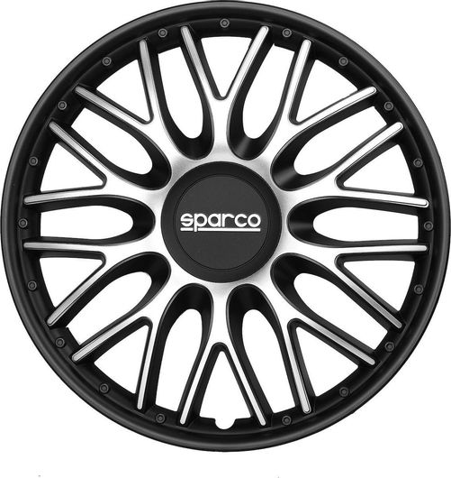 Σετ Τάσια Αυτοκινήτου Sparco Roma 4τμχ 16" Μαύρο / Ασημί