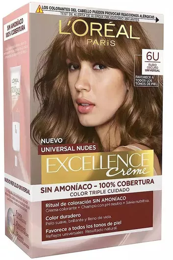 Ημιμόνιμη Βαφή Μαλλιών L'Oreal Paris Excellence Creme Βαφή #6u-dark blonde