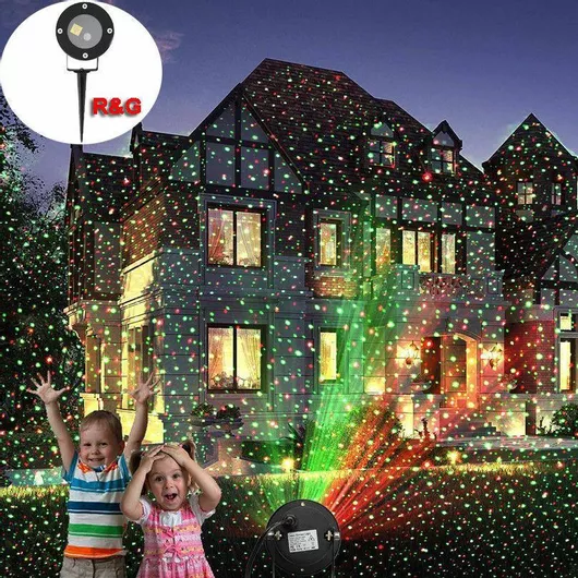 Χριστουγεννιάτικος Προβολέας Laser Ρεύματος IP65 Εξωτερικού Χώρου με Τηλεχειριστήριο
