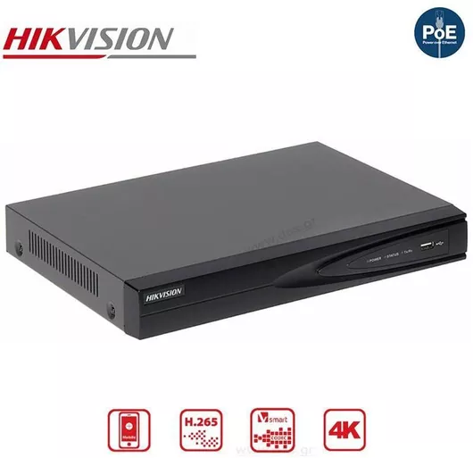 Hikvision DS-7604NXI-K1/4P Καταγραφικό NVR 4 Καναλιών με Ανάλυση 4K