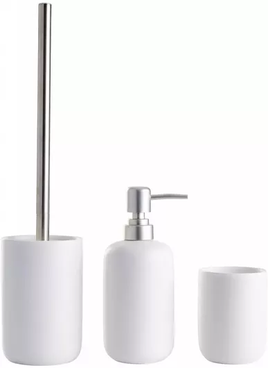 Αξεσουάρ Μπάνιου Espiel Σετ Κεραμικό 3τμχ Λευκό