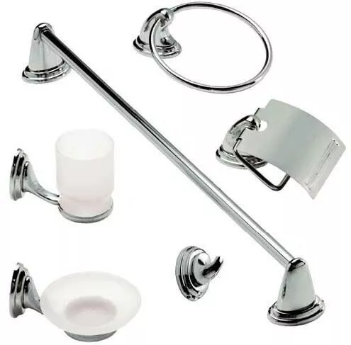 Αξεσουάρ Μπάνιου Plantronics Σετ 6τμχ Ασημί