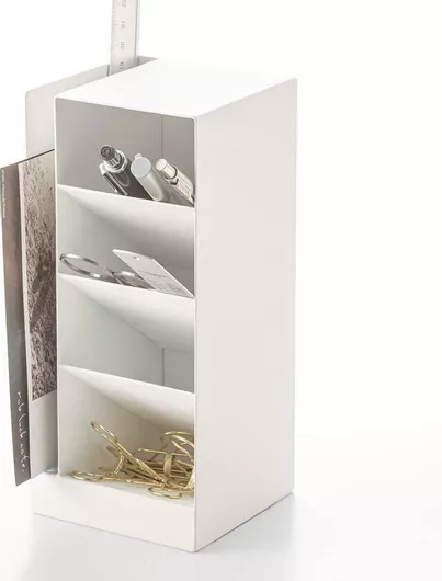 Οργανωτής Γραφείου από Πλαστικό 7.5 x 6.3 x 7.5cm Βάση Οργάνωσης γραφείου λευκό