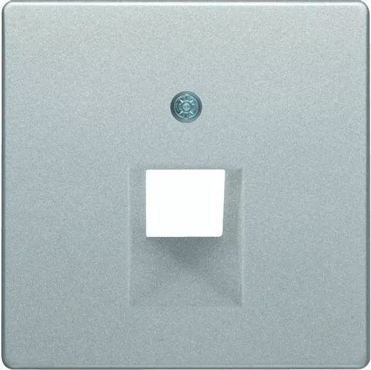 Hager Q1/Q3 Μετώπη Πρίζας Δικτύου-Τηλεφώνου Πρίζας Τηλεφώνου σε Ασημί Χρώμα 14076084