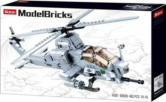 Τουβλάκι Sluban Attack Helicopter για 10+ Ετών 482τμχ
