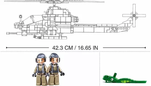 Τουβλάκι Sluban Attack Helicopter για 10+ Ετών 482τμχ