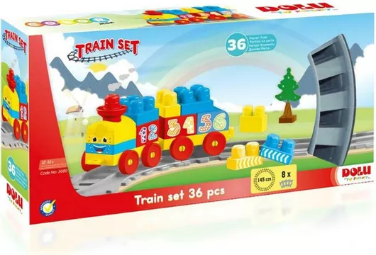 Τουβλάκια Dolu Αρίθμησης Σετ Τρένο για 1.5+ Ετών 36τμχ.