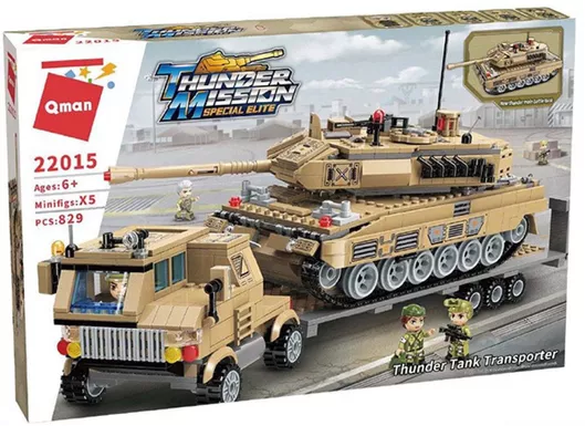 Τουβλάκι Qman Thunder Tank Transporter για 6+ Ετών 829τμχ