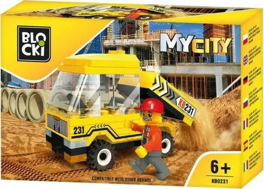 Τουβλάκι Blocki My City: Χωματουργικό Φορτηγό για 6+ Ετών 66τμχ