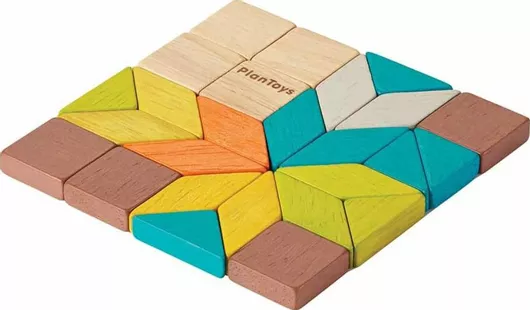 Τουβλάκι Plan Toys Ξύλινα Μωσαϊκό για 3 - 99 Ετών 26τμχ
