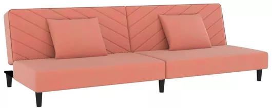 Καναπές Διθέσιος Κρεβάτι Βελούδινος 200x84.5cm Ροζ