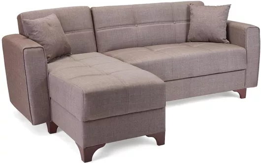 Καναπές Pica Γωνιακός Κρεβάτι με Αναστρέψιμη Γωνία & Αποθηκευτικό Χώρο 230x145cm Μπεζ