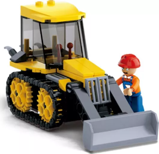 Τουβλάκι Sluban Town Small Bulldozer για 6+ Ετών 132τμχ