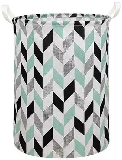 Καλάθι Απλύτων Υφασμάτινο Πτυσσόμενο 35x35x43cm Πολύχρωμο