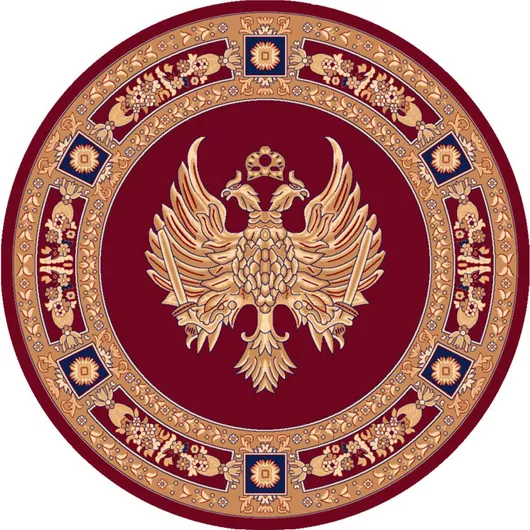 Εκκλησιαστικό Χαλί Isexan Orthodoxia Ανοιχτά Φτερά Στρογγυλό Κόκκινο με Διάμετρο 60cm 40-6060-1000