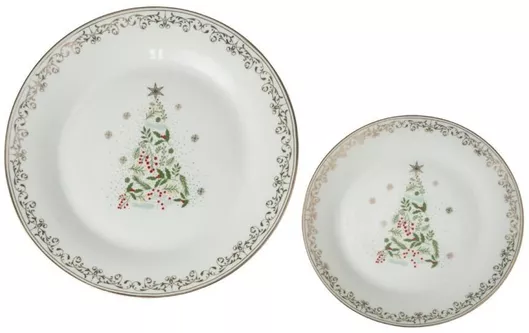 Zen Collection Σετ Χριστουγεννιάτικα Σερβίτσια Πορσελάνινα 7τμχ