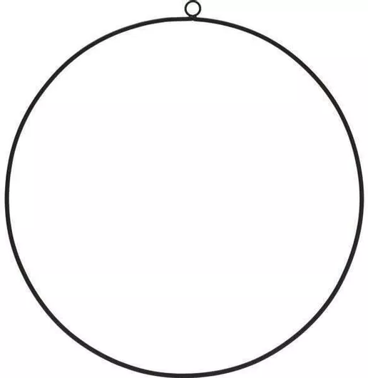 ΣΤΕΦΑΝΙ ΑΛΟΥΜΙΝΙΟΥ ΚΡΕΜΑΣΤΟ 40CM ΜΑΥΡΟ