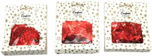 Διακοσμητικό Κόκκινο Κομφετί Σε Διάφορα Σχέδια / Δέντρο