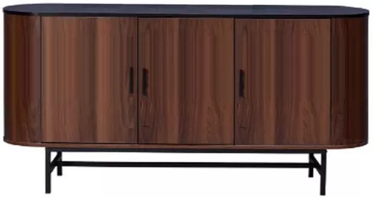 Μπουφές Oval Ξύλινος 150x45x150cm Καρυδί