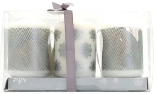 Χριστουγεννιάτικα Κεριά blokker 3τμχ Ασημί