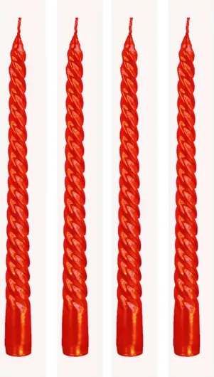 Χριστουγεννιάτικα Κηροπήγια 4τμχ Κόκκινο