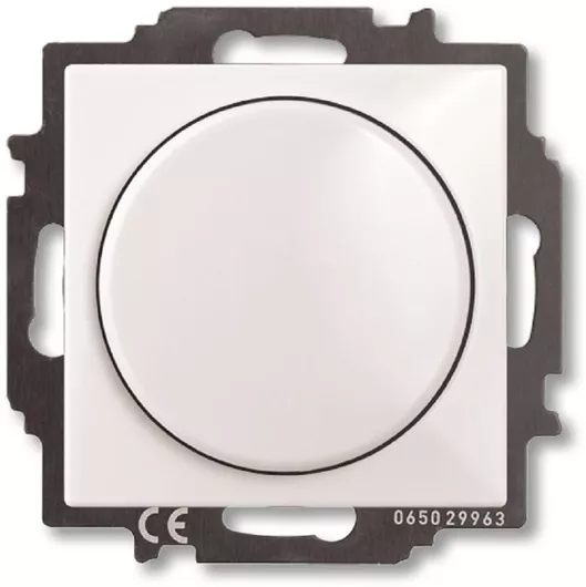 Διακόπτης Dimmer Abb Basic55 Χωνευτός χωρίς Πλαίσιο Απλός Περιστροφικός 400W σε Λευκό Χρώμα