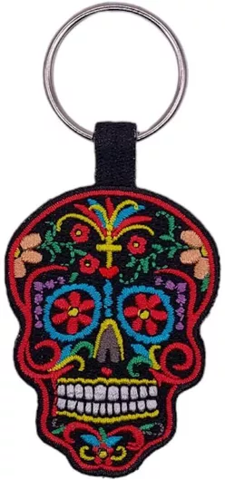 Μπρελόκ Flower Skull Υφασμάτινο