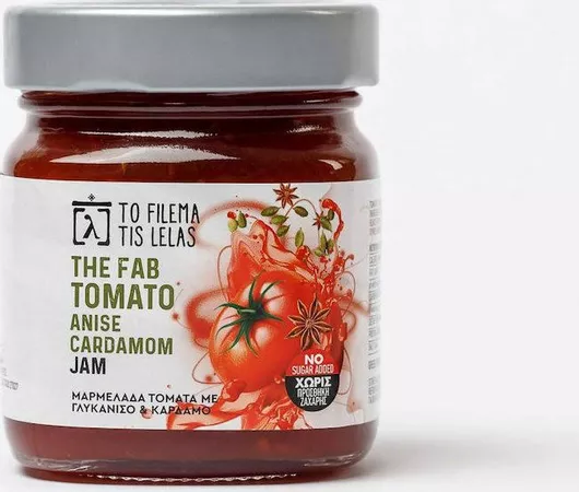 To Filema Tis Lelas Μαρμελάδα Τομάτα, Γλυκάνισο & Κάρδαμο Χωρίς Προσθήκη Ζάχαρης 240gr