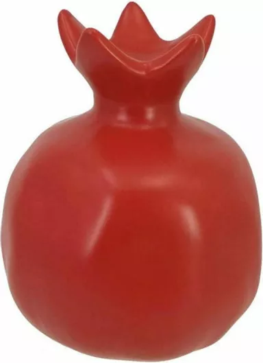 Marhome Επιτραπέζιο Γούρι Ρόδι Γίγας από Κεραμικό Υλικό Κόκκινο 13x16cm