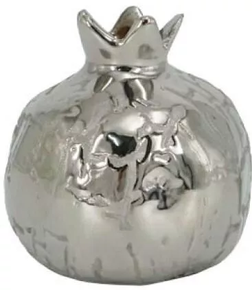 Marhome Επιτραπέζιο Γούρι Ρόδι από Κεραμικό Υλικό Ροζ 6.5x6.5cm